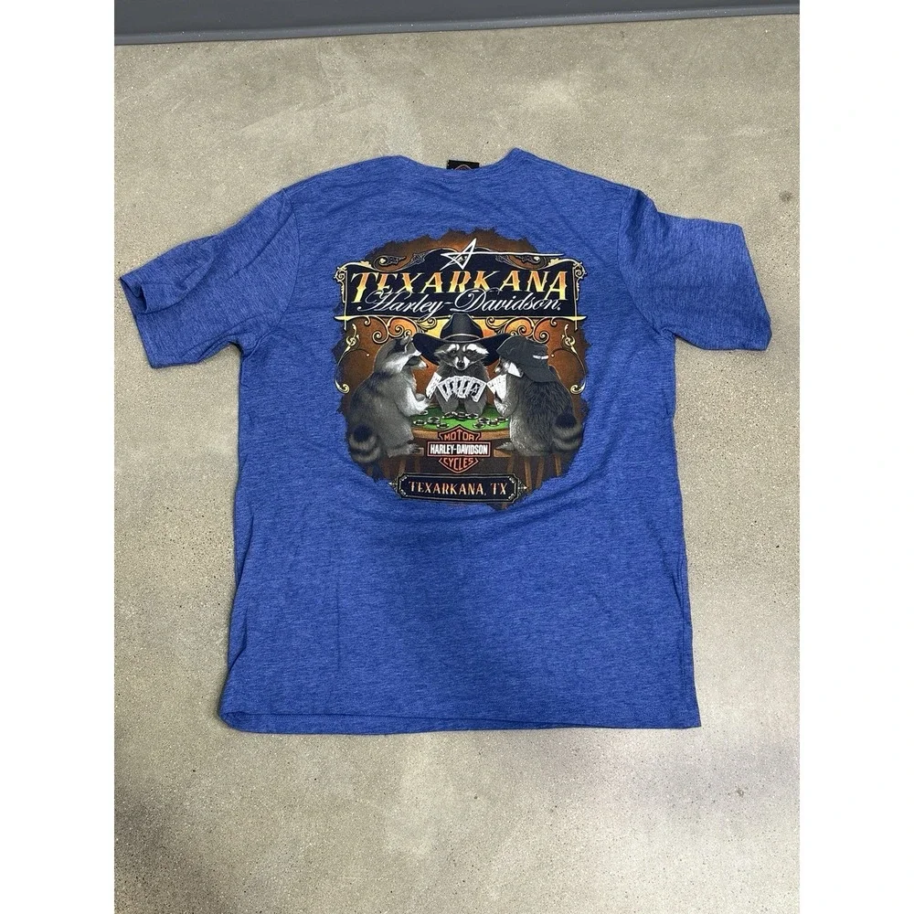 Harley-Davidson Texarkana Texas Blue Short Sleeve Graphic T-shirt Size L - Picture 12 of 16